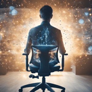 A person sitting at a desk, looking at a computer screen with a neutral posture, highlighting the connection between prolonged sitting and health risks