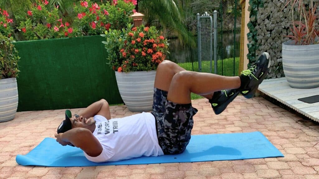 Mature man doing pelvic floor exercises to improve sexual health