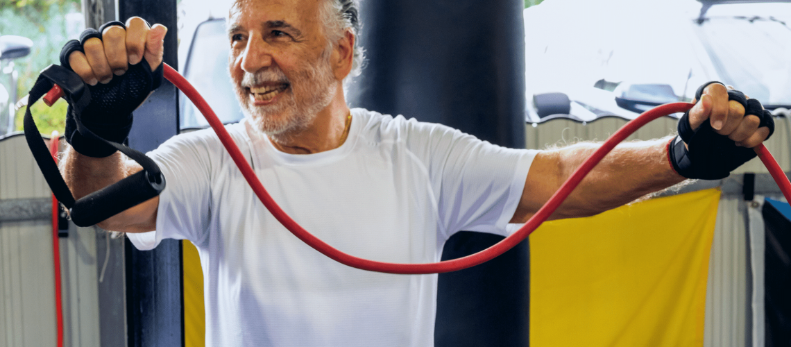 Ageless Workout Tribe Member doing strength exercise