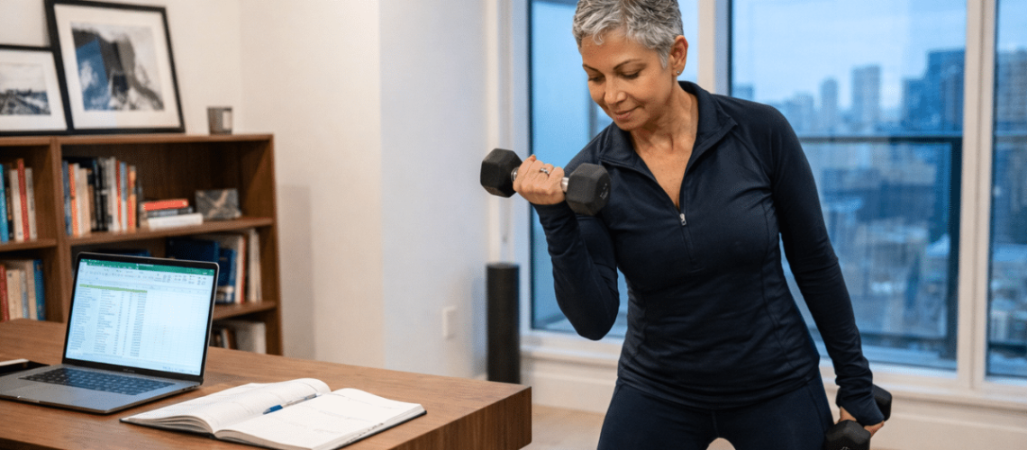 woman-over-50-strength-training-home-workout-agelessworkout-shebah